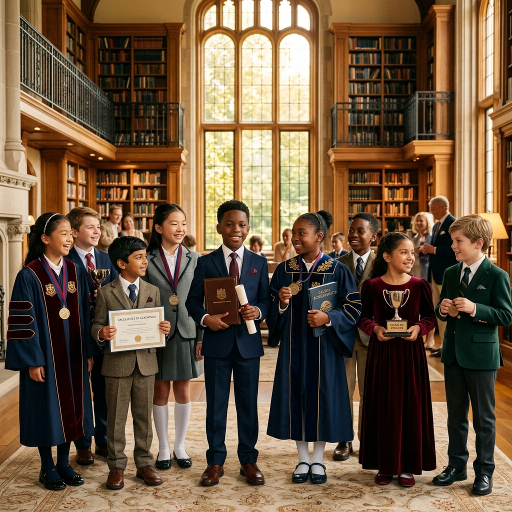 Successfully dressed scholars achieving greatness