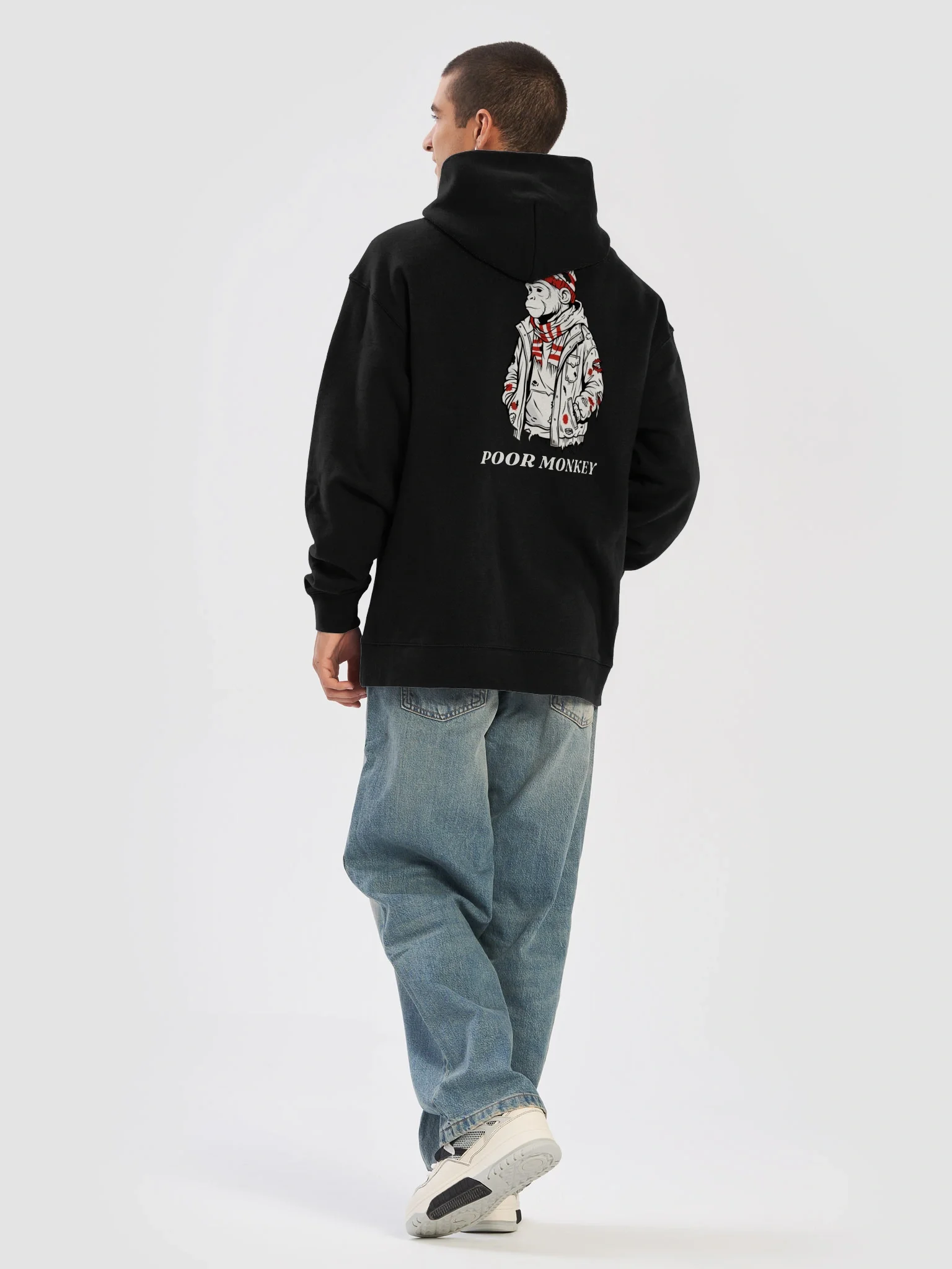The Expensive House Hoodie by Poor Monkey in black.